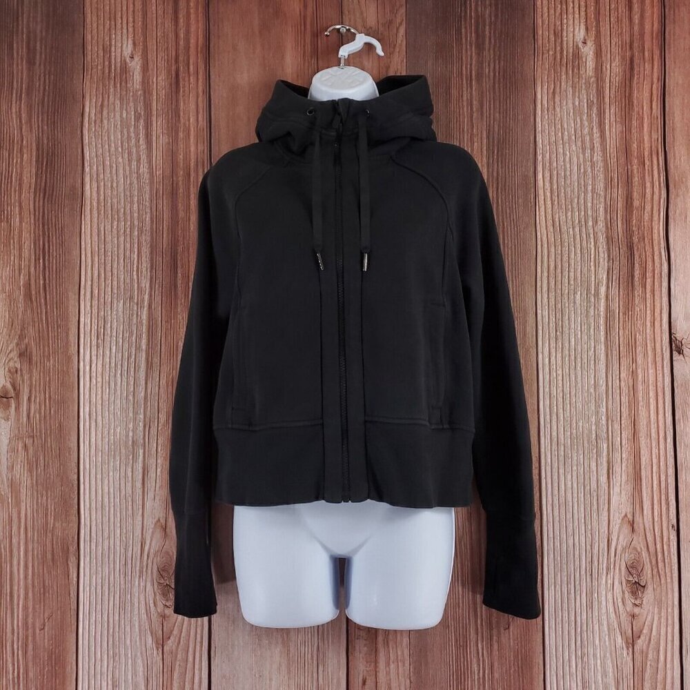 Lululemon Womens Size 4 Back To It Hoodie Black Full Zip Athleisure